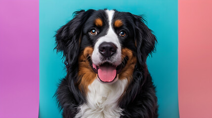 bernese mountain dog portrait