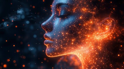 Fototapeta premium AI pattern recognition visualization with highlighting