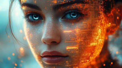 AI pattern recognition visualization with highlighting