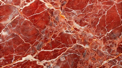 Fototapeta premium Red Marble Texture with White Veins - Close Up Macro Photography, red marble , marble texture , natural stone