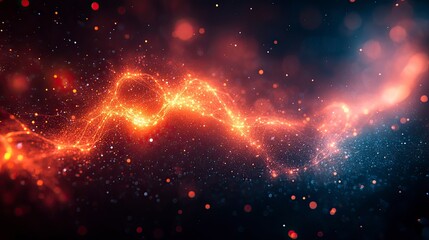 Fototapeta premium Abstract AI language processing visualization