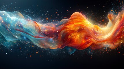 Abstract representation of AI music composition