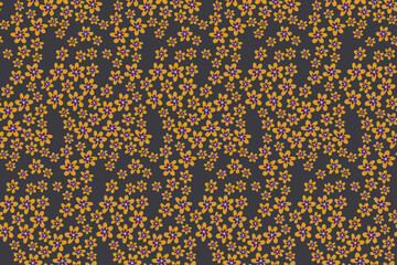 Hand drawn cute daisies seamless pattern. Cartoon sytle daisy flowers.