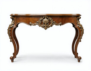 antique table isolated on white background