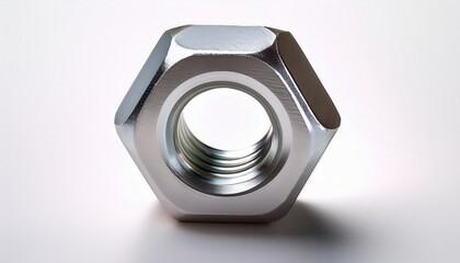 Precision Hex Nut Design. High Strength Metal Fastener for Secure Mechanical Assembly, Engineering Applications, and Industrial Construction Projects Requiring Reliable Threaded Connections