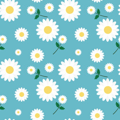 Cute daisy seamless pattern for background fabric greeting cards.