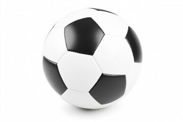 Classic Black and White Soccer Ball Isolated on a White Background