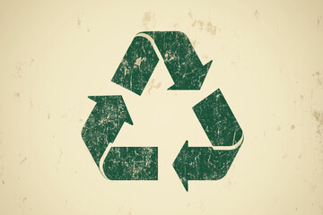 Eco-Friendly Recycling Logo on a yellow Background