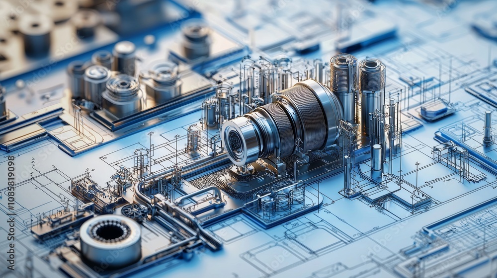 Poster a detailed digital representation of a circuit board with intricate components, showcasing an advanc