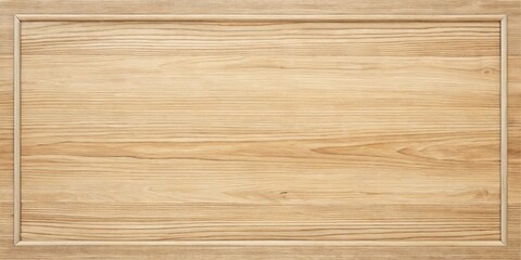 Fototapeta premium Light Wood Panel with a Subtle Frame for Design Projects