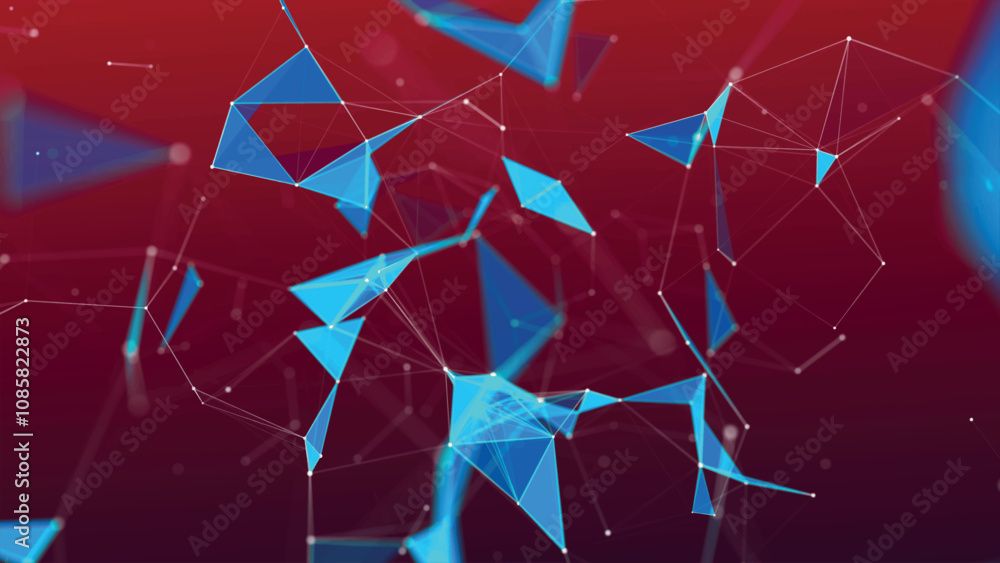 Poster abstract background with connected dots and lines. digital technology background. network connection