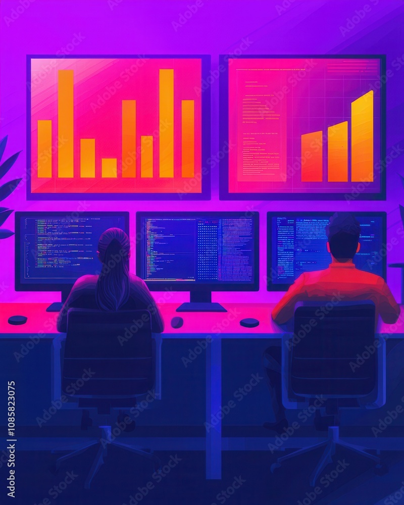 Poster data analysis action digital workspace technology content creative environment insightful viewpoint 