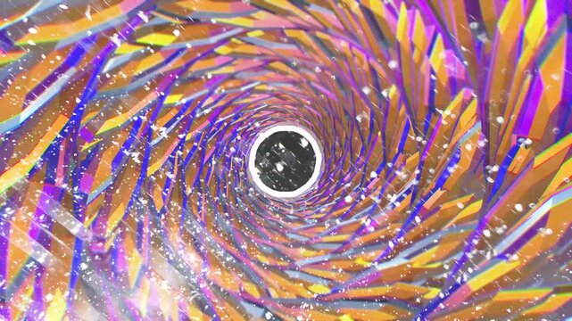 Animation Of Abstract 3 D Background In The Form Of A Spiral 03. 4 K