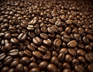 Fototapeta premium Brown coffee beam texture.