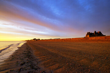 Quinéville beach in Normandy coast
