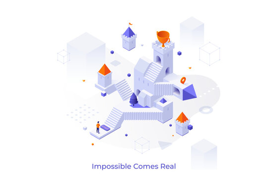 Isometric Conceptual Business Illustrations. Vector