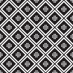 Vector geometric texture with rhombuses, squares. Abstract modern seamless pattern. Subtle dark monochrome background. Design for decoration, package, textile, upholstery, covers, digital, web