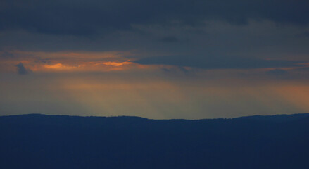 Cloudy Sunset at Shenandoah National Park