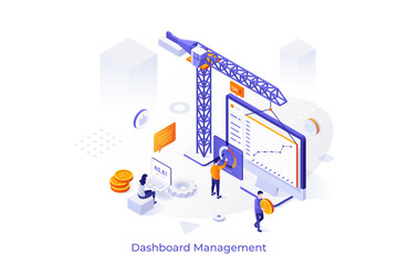 Isometric Conceptual Business Illustrations. Vector