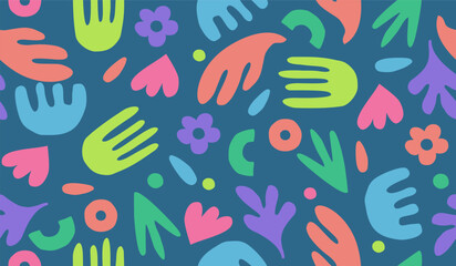 Abstract background with hand drawn pattern design