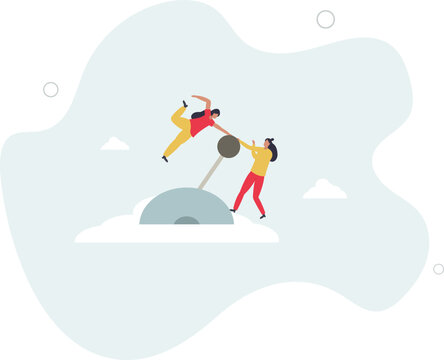 Paradigm shift technology to new business level, control or shifting speed for company growth, transformation and disruption concept.flat characters.