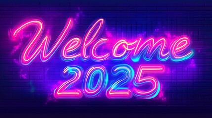Obraz premium Vibrant Welcome Sign for Modern Spaces