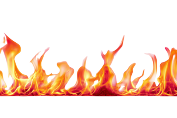 Vibrant flames dance in a fiery display, showcasing shades of red and orange, perfect for backgrounds and dramatic effects.