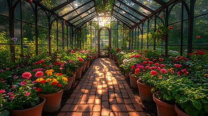 A Community Greenhouse Promoting Gardening and Connection in a Vibrant Park Setting