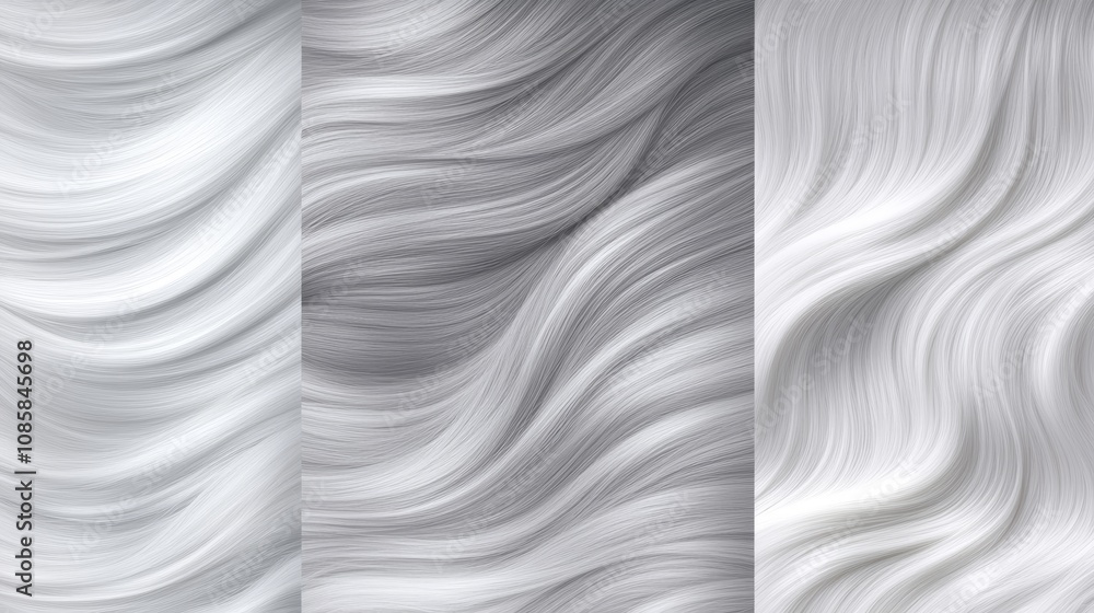 Poster white wavy texture backgrounds, abstract design for modern projects and visual elements