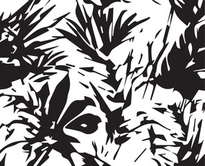 Summer watercolor tropical palm tree leaves seamless pattern. Watercolor grunge design for cards, web, backgrounds and natural product.