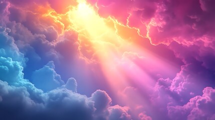 Fototapeta premium Beautiful pastel background with soft blurred light sunset cloud