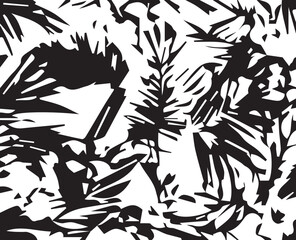 Summer watercolor tropical palm tree leaves seamless pattern. Watercolor grunge design for cards, web, backgrounds and natural product.