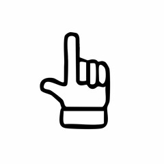 Obraz premium Hand Pointing Left Icon