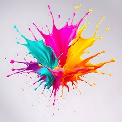 Colorful paint splash explosion. Abstract art background.