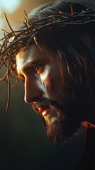 Jesus in the crown of thorns