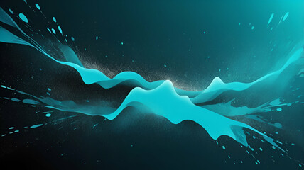 Neon Turquoise, White, Black glowing gradient background, a soft grainy noise texture with shimmering highlights and Smooth Transitions for a dynamic effect.