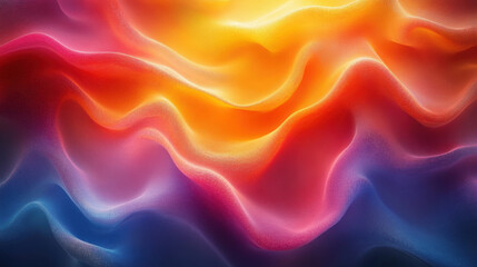 Obraz premium Vibrant abstract shapes in flowing colorful waves