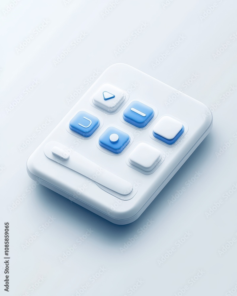 Aufkleber sleek, modern floating menu icon design featuring interactive buttons on a clean white background