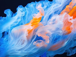 Abstract vibrant colorful liquid art design