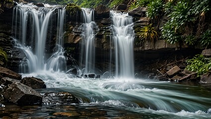 Obraz premium waterfall in the forest