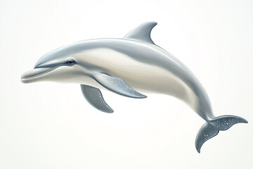 Fototapeta premium A graceful dolphin leaps through the water