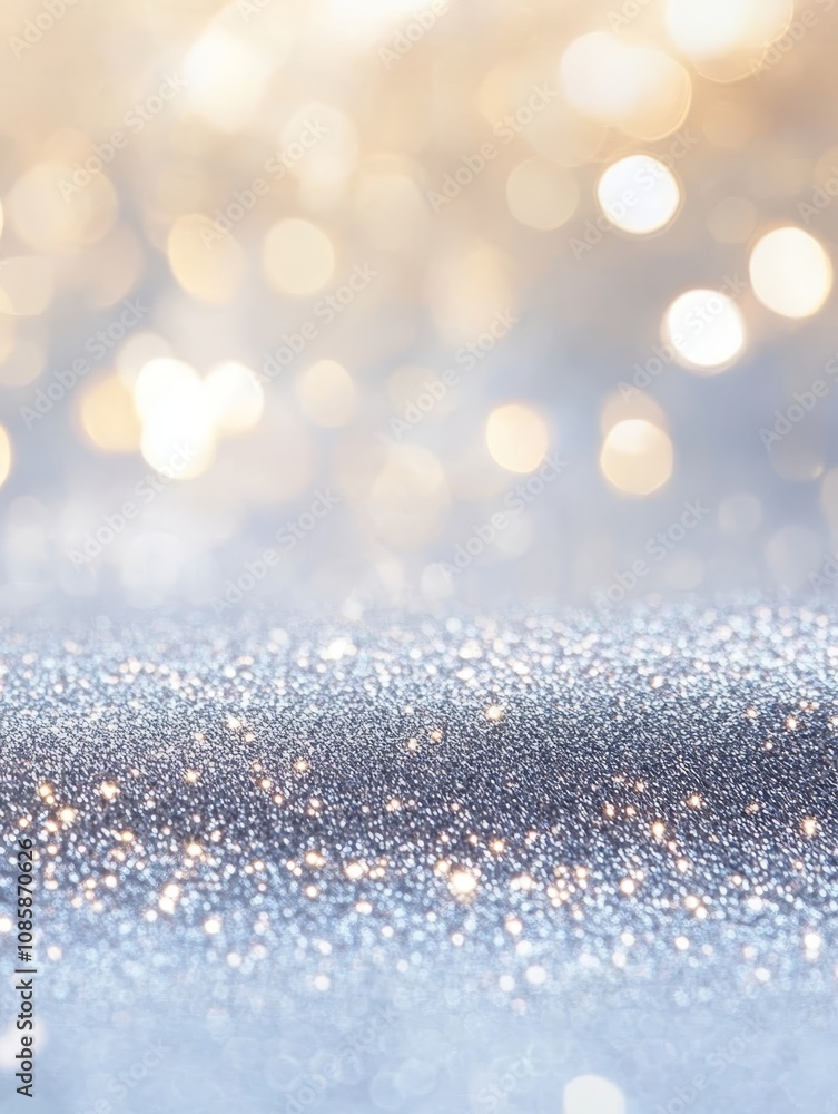 Poster elegant abstract background featuring blurred bokeh lights and shimmering glitter in soft colors