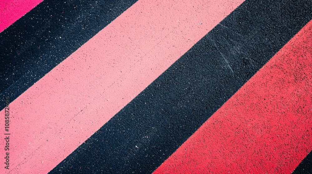 Aufkleber a vibrant abstract pattern featuring diagonal stripes in shades of pink and black, creating a striki