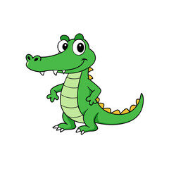 Alligator cartoon vector illustration