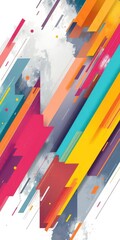 Dynamic sports background featuring abstract geometric shapes in a vibrant color scheme, fitness, modern