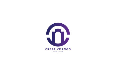 OA AO ON NO Abstract initial monogram letter alphabet logo design