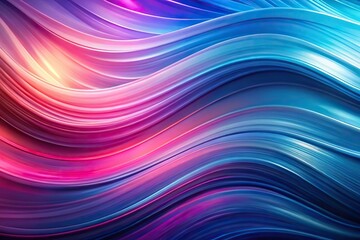 Fototapeta premium Colorful abstract background with blue and purple waves and a pink Wide-Angle lens