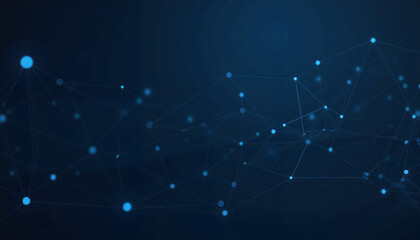Obraz premium Abstract digital network connections with glowing blue nodes and lines for technology backgrounds