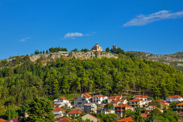 Fototapeta premium Orthodox church Herzegovina Gracanica on the hill above Trebinje