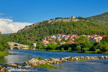 Obraz premium Orthodox church Herzegovina Gracanica on the hill above Trebinje city